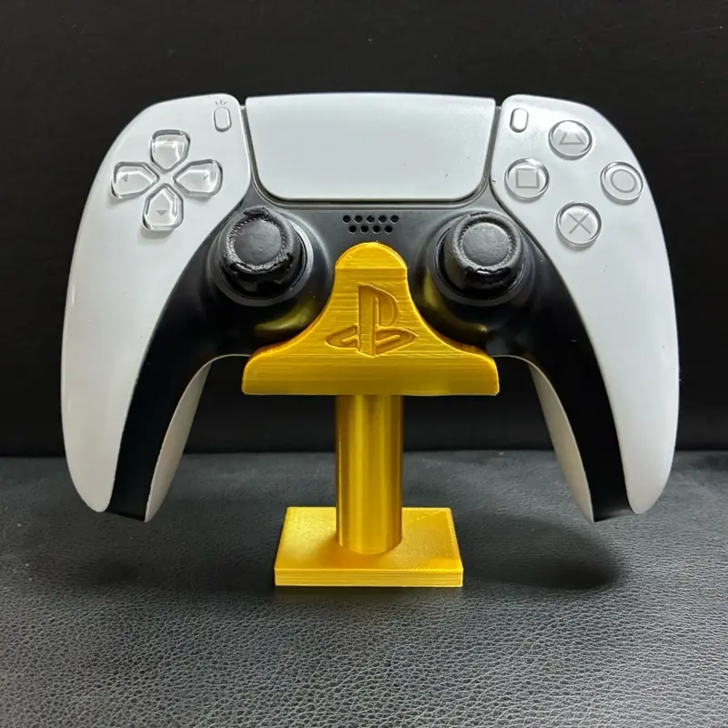 Stridershouse PS5 Controller Stand in Vibrant gold Color Perfect for Display and Storage