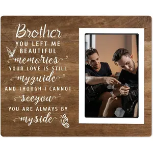 Memorial Gift for Loss of Brother - Memorial Picture Frames - Sympathy Gifts, Bereavement Gifts for Brother - Fits 4x6 In Photo