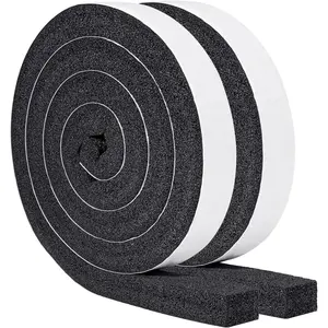 Air Conditioner Window Seal Kit - 1"x1" High Resilience Weather Stripping Foam Tape for AC Windows & Door Insulation, Noise Reducing, Air Leak Proof, 13Ft Long (6.5Ft x 2 Rolls, Black)