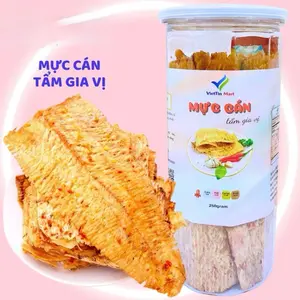 Spicy Dried Squid Snacks 200g - Mực Cán Tẩm Vị 200g/hủ