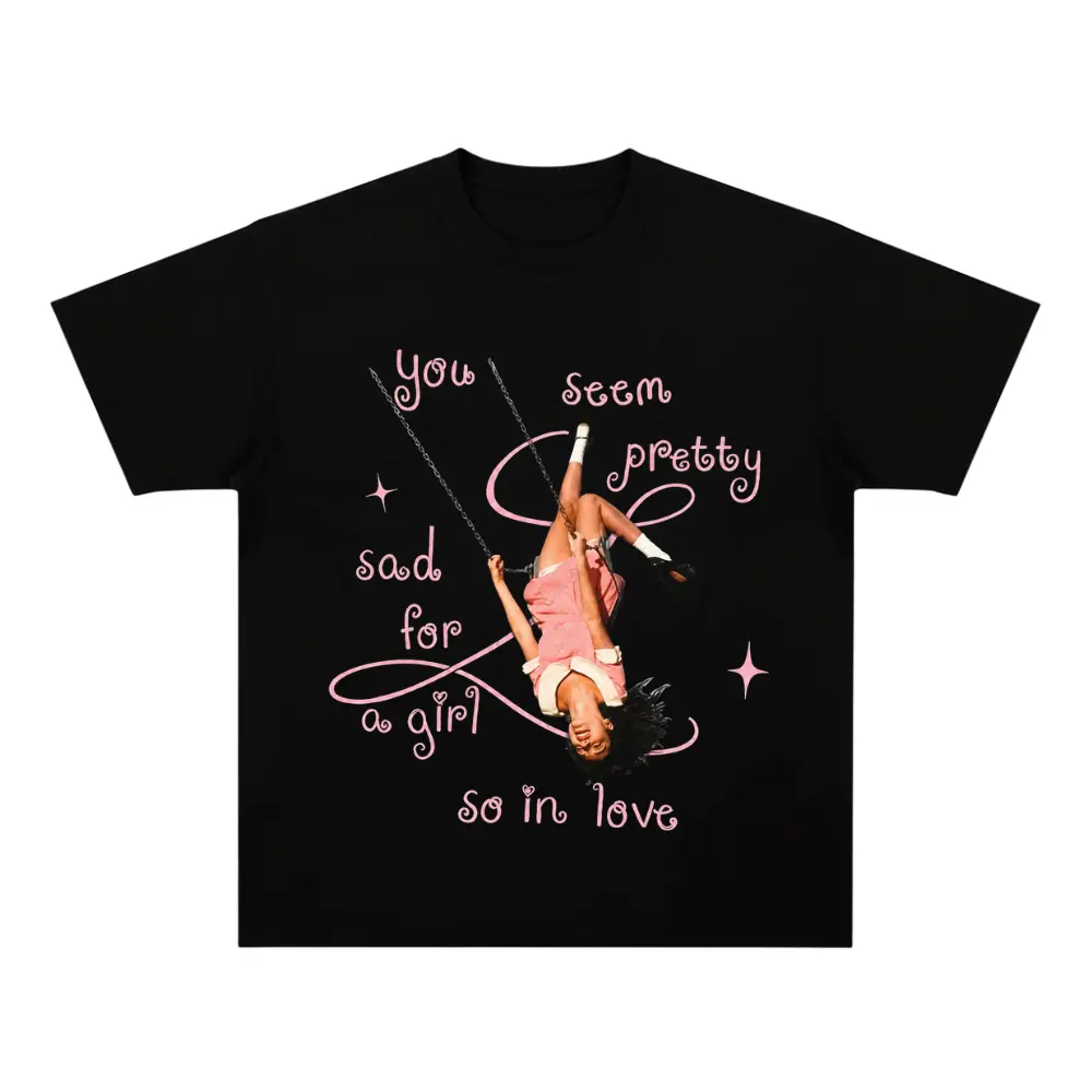 The Unraveled Tour Graphic T-Shirt, You Seem Pretty Sad For a Girl Who Loves Pink Aesthetic Tee, Romantic Concert Merch, Vintage Y2K Streetwear, Cute Summer Top, Music Fan Gift, Unisex Casual Apparel