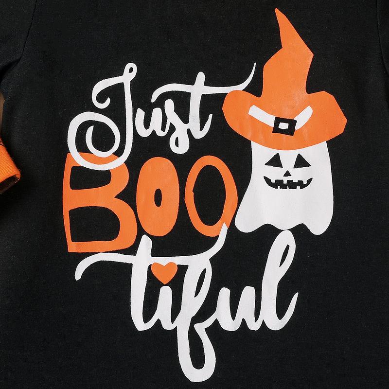 Ma&Baby Newborn Halloween Outfits Baby Boy Girl Just Bootiful Ghost Hooded Romper  Jumpsuit Fall Winter Clothing