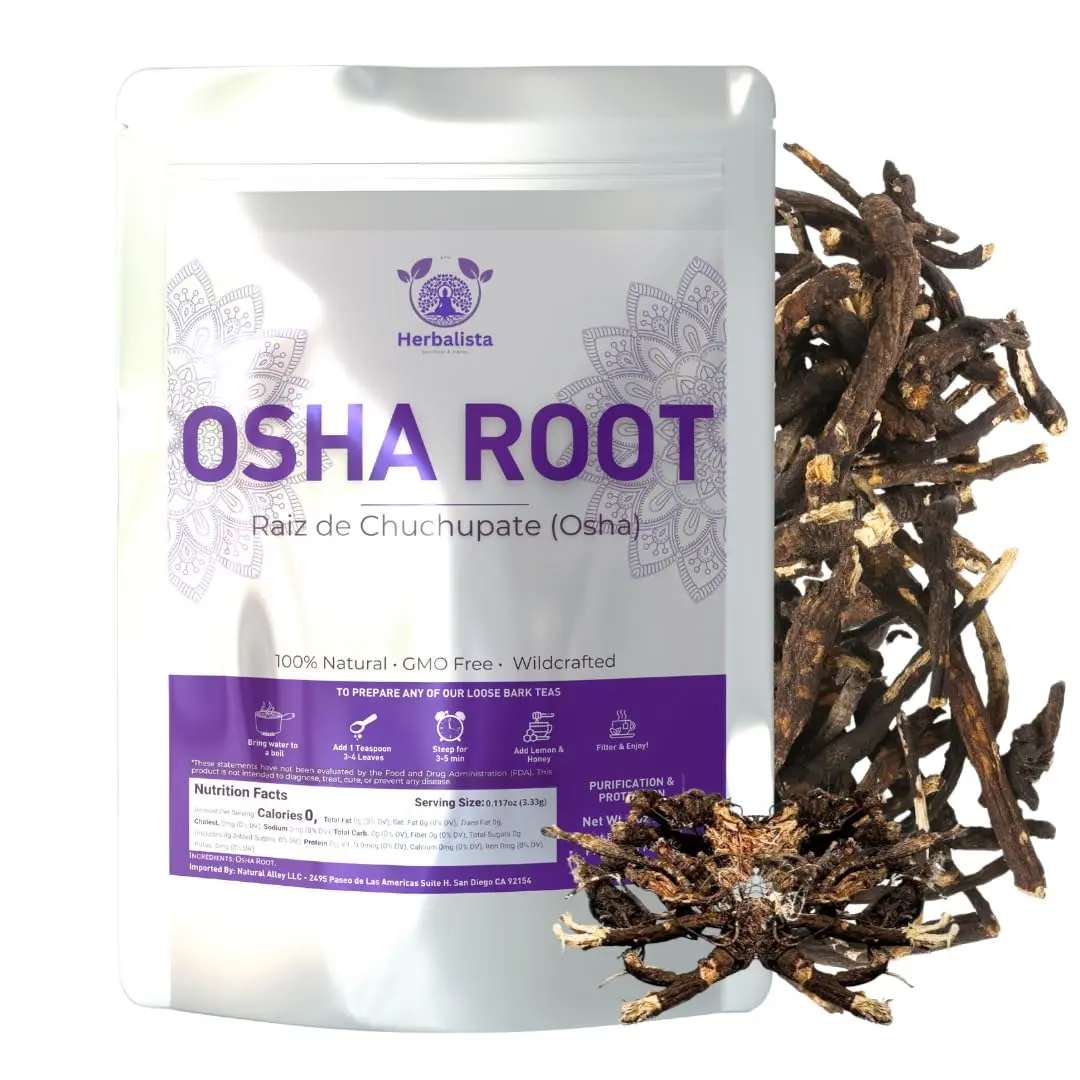 Herbalista - Wildcrafted Osha Root 3.5oz (100g) - (Ligusticum Porteri) - Chuchupate Whole Root for Cleansing, Purification, Meditation, Healing, Spiritual Practices, and Wiccan Rituals & Tea.