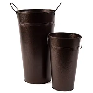 Brown Display Bucket for Wedding Sparklers - Rustic Theme