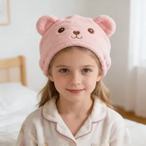 1pc Cartoon Bear Design Towel Roll, Soft and Absorbent, Reusable Bath Accessory, Essential for Women and Girls, Must-Have Bathroom Item, Cozy, Thick