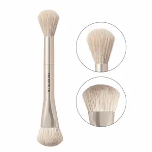 Dual-Ended Face Makeup Brush, Single Item, 100-Piece Bulk Pack for Eyes/Brows Application with Precision