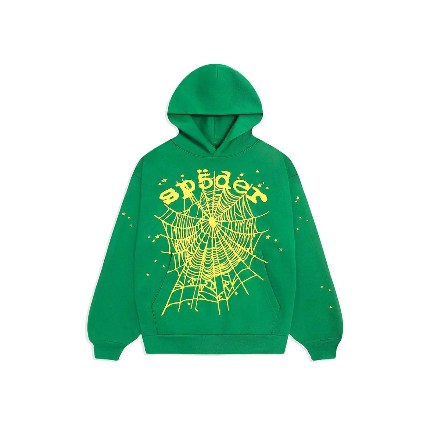 Sp5der Star OG Web V2 Hoodie Slime Green