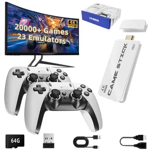 Retro Gaming Console – 40,000+ Classic Games, HDMI Plug & Play Game Stick, Dual Wireless Controllers, 23 Emulators, Save & Search Support, Gift for dults