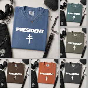 [COLLECTION] President Band T-Shirt Collection, 14th July Gothic Cross Graphic Tee, Dark Metal Aesthetic Shirt, Ritual Symbol Streetwear, Heavy Cotton Band Merch, Gift for Alternative Music Fans, Unisex Shirt