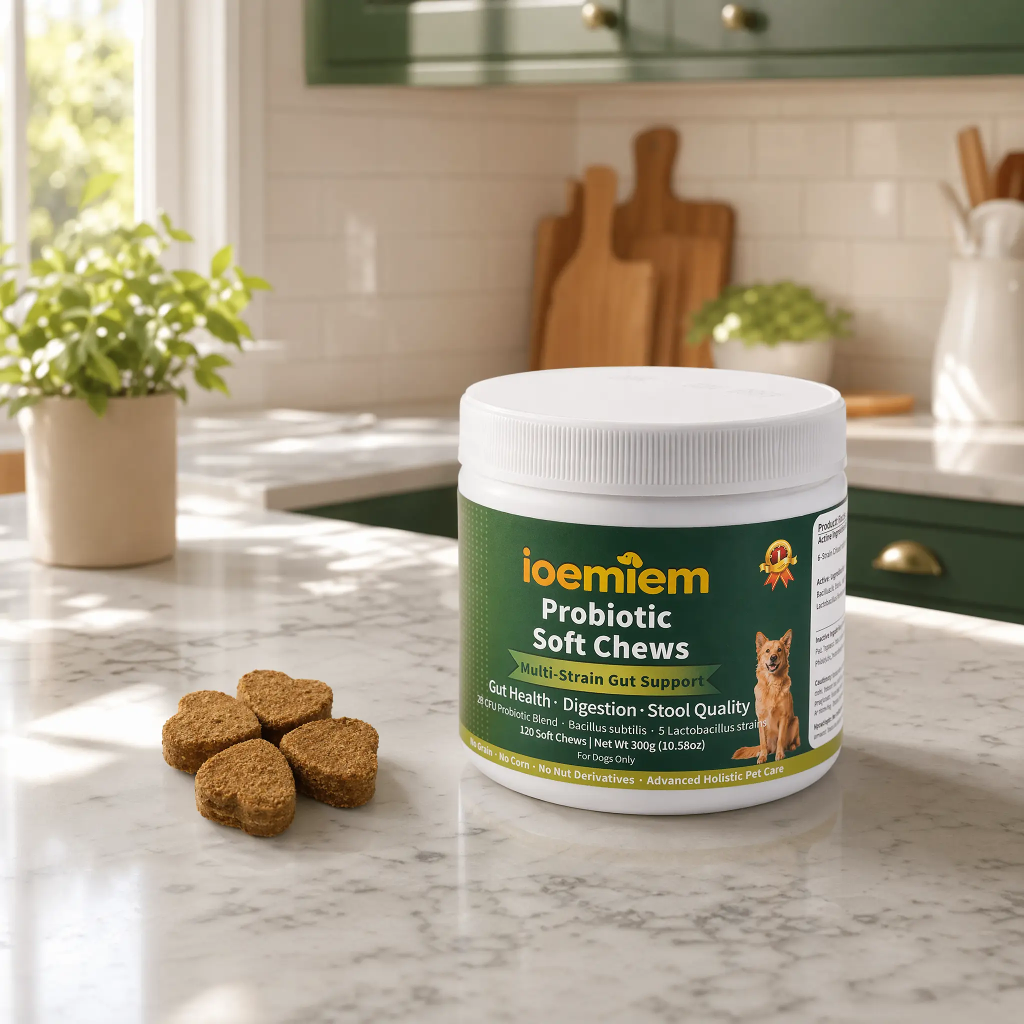 Ioemiem Probiotic Bites for Dogs，probiotic bite，immune health，dog prebiotics，dog probiotics，active ingredient，vitamins for dogs，probiotic chews for dogs，affordable dog care，trending pet products，dog yeast support，dog supplements，affordable dog care， day 