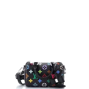 Pre-owned Louis Vuitton Canvas Coated Top Handle Bags x Takashi Murakami Speedy Bandouliere NM Bag Monogram Multicolor Nano by Rebag