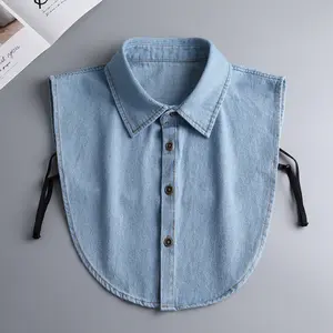 Men's & Women's Denim Detachable Collars Crisp Stylish Easy to Match Perfect for Daily Outings and Commuting
