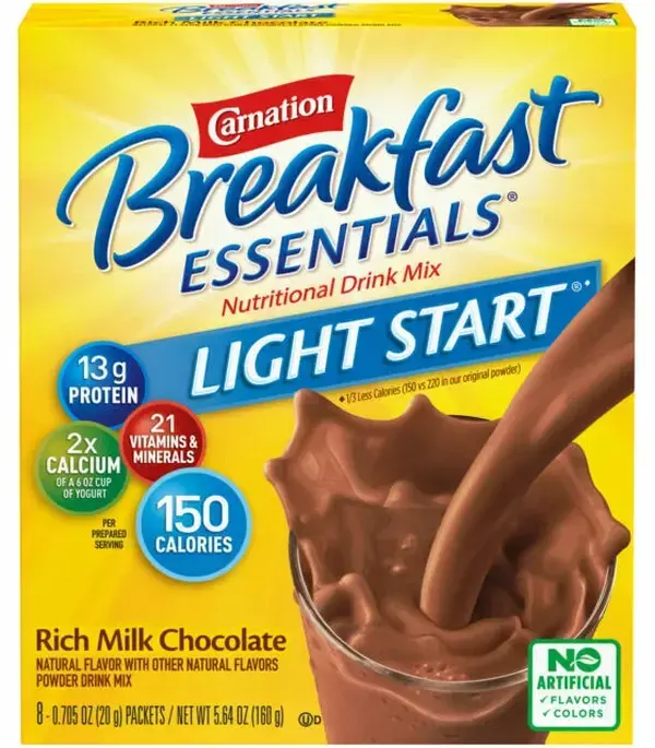 Breakfast Essentials Powder Drink Mix, Rich Milk Chocolate, 22 Count Box of 1.26 Ounce Packets