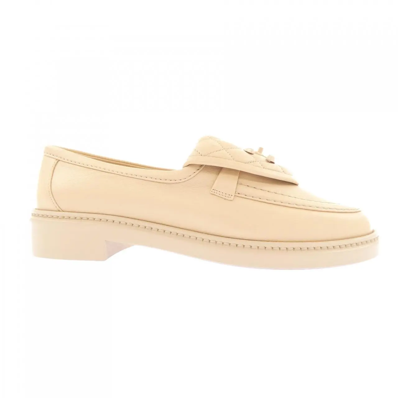 Pre-owned CHANEL Lambskin Small Leather Goods Turnlock Loafers