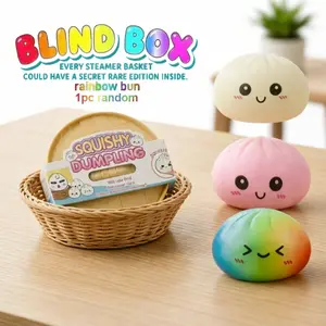 Soft TPR Squishy Dumpling Sensory Stress Relief Toys for Adults with Anxiety Kids Fidget Pack Fun Party Gift Surprise Blind Box Sensory Toys