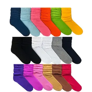 Beauty Store RANDOM 5 Pairs Solid or Tie Dye Colors Beauty Store Slouch Socks Fashion Fashion Minimalist