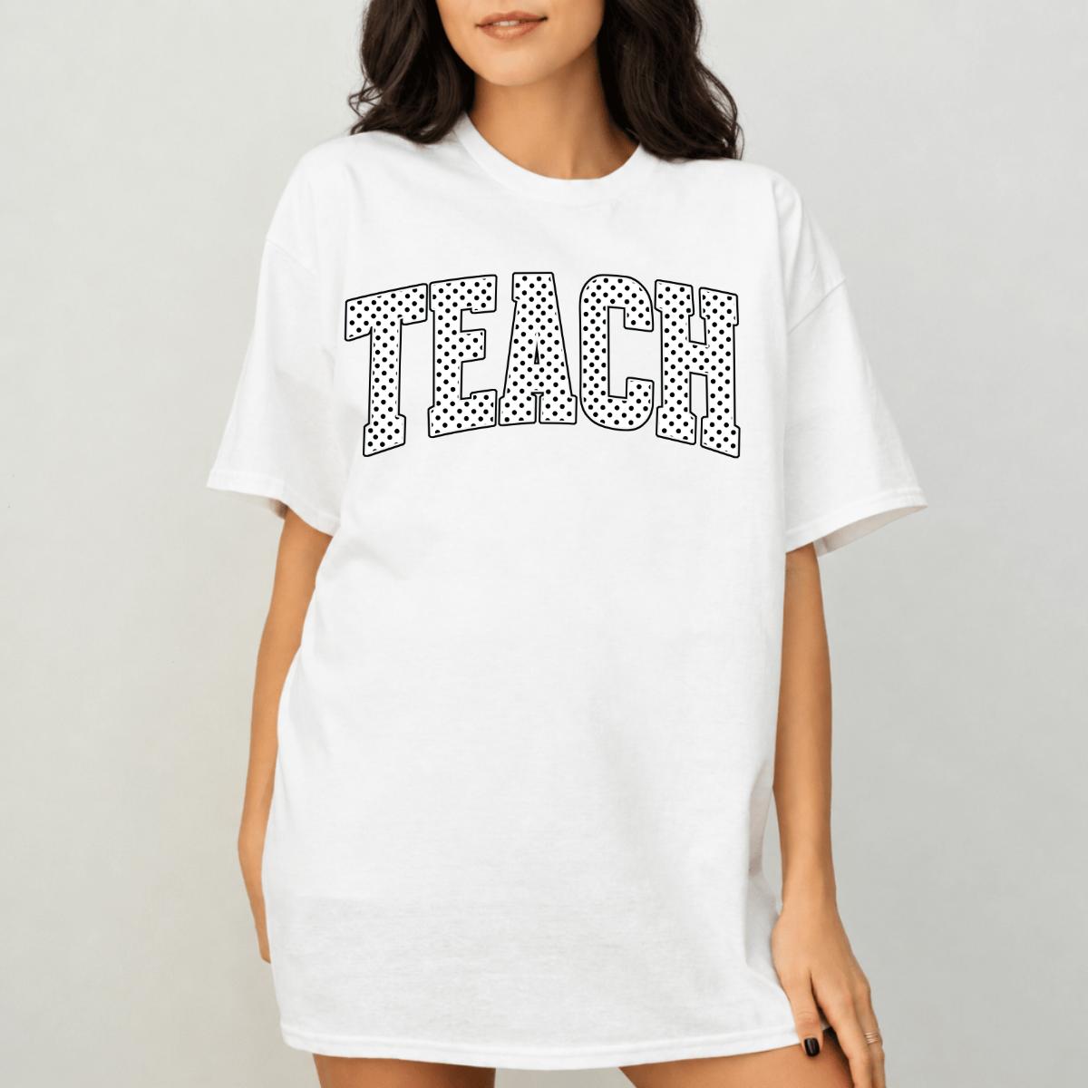 Teach Teacher Shirt, Minimalist Teacher Tee, Back To School Teacher Shirt, Elementary Teacher Gift, Kindergarten Teacher Tee, Educator Graphic Shirt, Liberty Loom Store