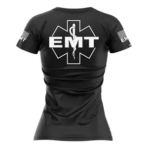 [EMT] Women's Performance Short Sleeve [BLK/WHT]