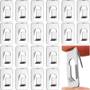 36 Pieces Stainless Steel Cubicle Hooks Fabric Panel Wall Hooks Coat Clips Picture Hangers for Office Home Kitchen Room Clothes Partitions Cork Board Accessories