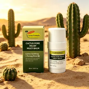 Cactus Pore Relief Multi Balm Stick – Zinc PCA & ADENOSINE Cooling & De-Puffing Face Balm for Enlarged Pores & Puffy Skin, Pore Minimizing with Cactus Extract
