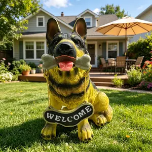 Meet Your New Favorite Welcome Buddy! This Friendly Boy Is Ready to Greet Guests at Your Home, Perfect Garden Statue for Tabletop Display, Garden Sculptures