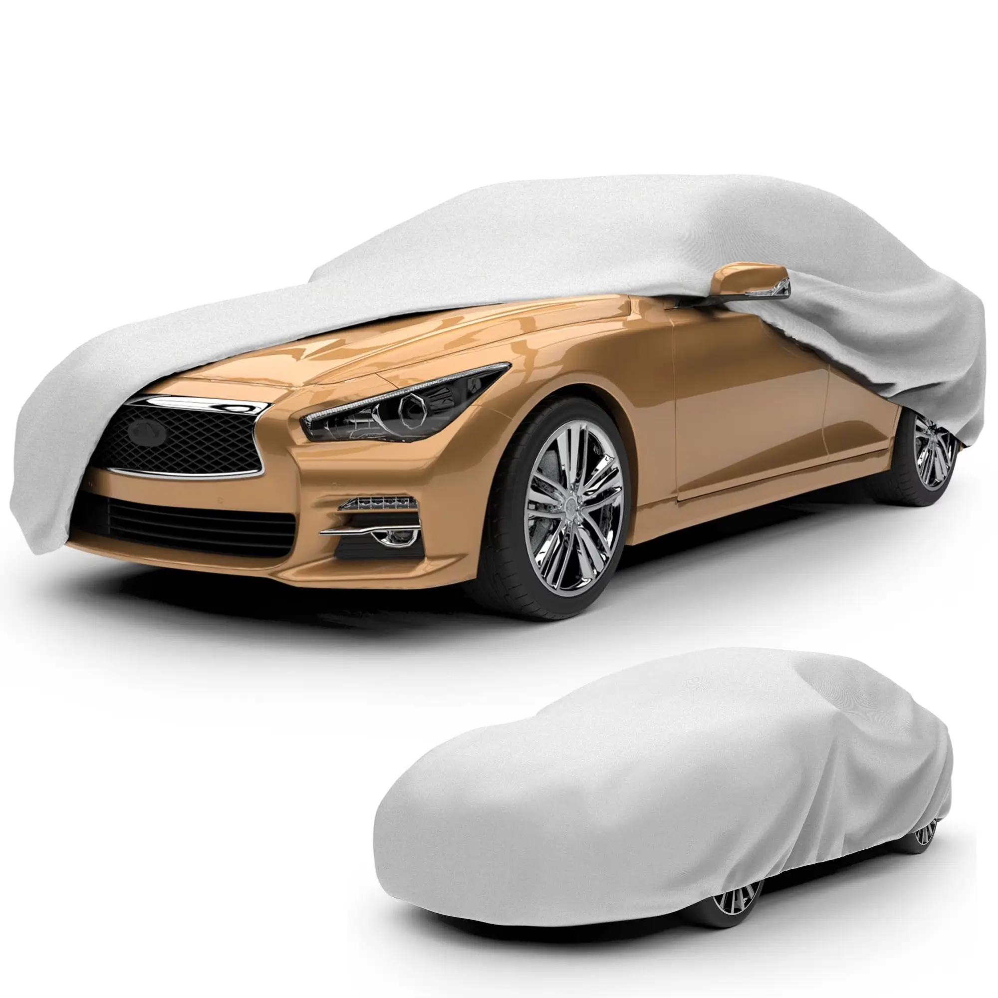 Car Cover, Lightweight, Breathable Indoor Car Protection, Size 3 for Midsize Vehicles