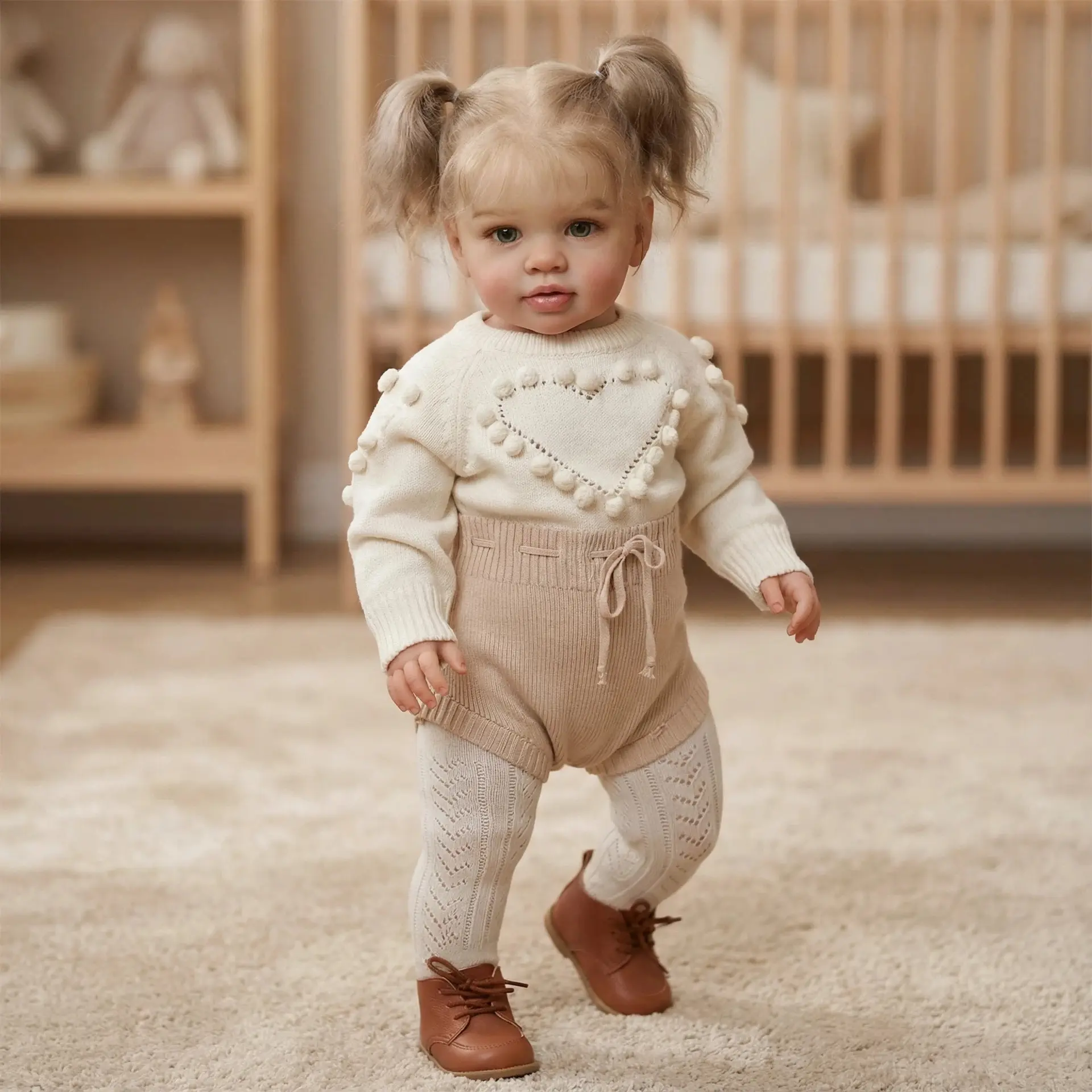 26 Inch Big Reborn Toddler Baby Doll Girl Realistic Newborn Doll Silicone Soft Vinyl Real Looking Reborn Baby Doll Toy Lifelike Set for Kids Age 3+