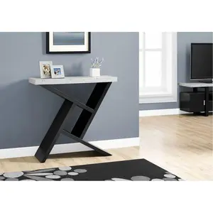 Black and Grey 36 X 12 Inch Accent Table or Console Table - Versatile Design for Home Decor