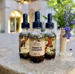 Amber & Lavender Hydrating Body Oil - Softening, Alcohol-Free Skin Care Oil