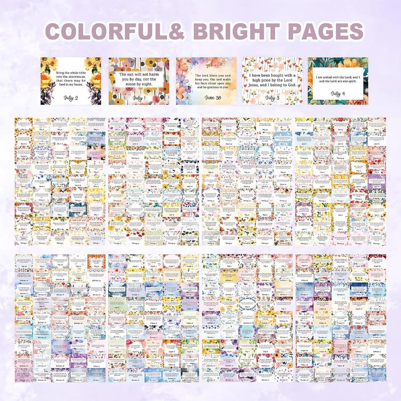 PRSTINCOL Daily Bible Verse Flip Calendar Perpetual Scripture Desk Decor with Inspirational Quotes for Office and Home 365 Days of Christ-Themed Sentences TikTokShopJumpstartSale