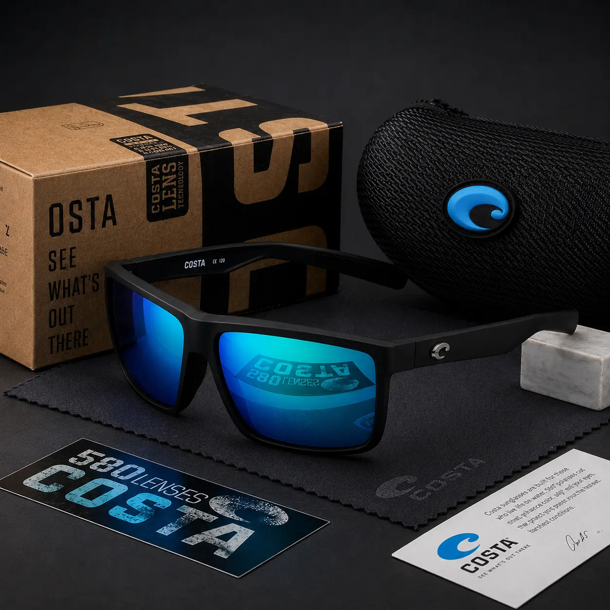 Costa Del Mar 580P Polarized Sunglasses for Men Women Fishing Travel Sport Shades Costa Del Mar 580P Polarized Sunglasses for Men Women Fishing Travel Sport Shades