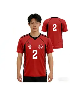 Hot Sell Japanese Anime Haikyuu Jersey Nekoma High School Kuroo Tetsurou Kozume Kenma Street Sports Oversized Men And Women Tee
