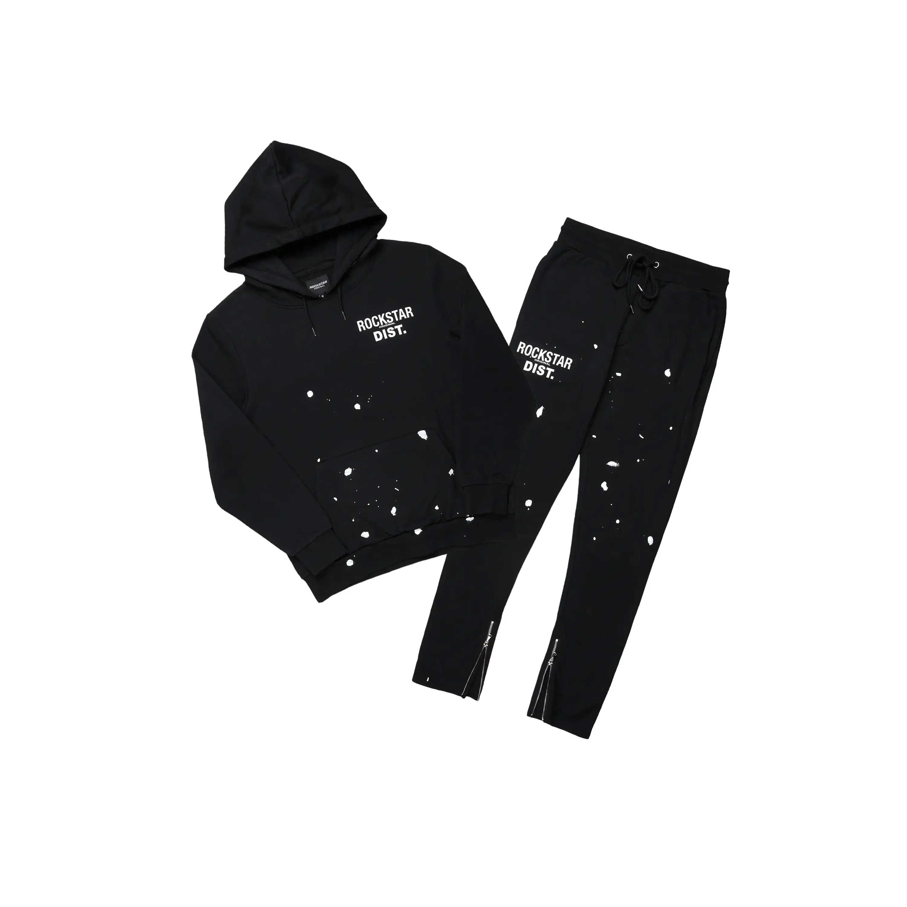 Raffer Black Slim Fit Track Set - TikTok Shop