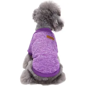 Pet Dog Classic Knitwear Sweater Warm Winter Puppy Pet Coat Soft Sweater Clothing for Small Dogs (XS, Purple) CHBORLESS