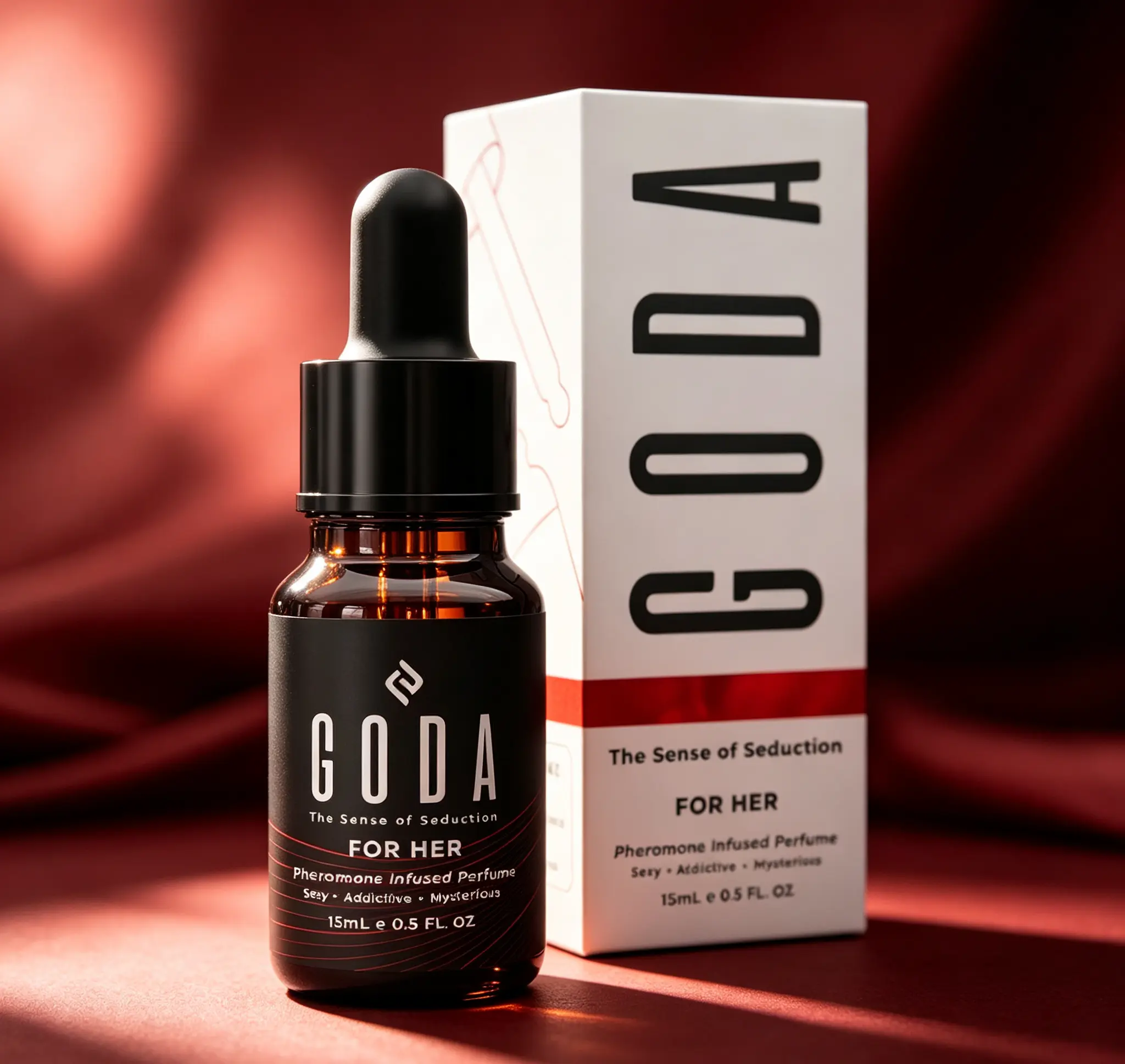 GODA Original Pheromone Perfume for Women 15ml 0.50 fl oz Long Lasting Floral Fragrance with Jasmine & Rose, Vegan Cruelty-Free Portable All-Day Scent Gift for Her