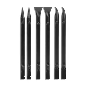 6 PCS Car Detailing Pick Set, Automotive Crevice Cleaning Tool Set, Carbon Fiber Plastic Scraper Tool Non-scratch, Interior and Exterior Use, Black