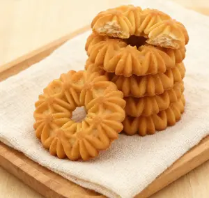 Delicious Danish Cookies, Golden Baked, Buttery Aroma, Crisp and Light, Suitable for Office, Casual Eating and Parties