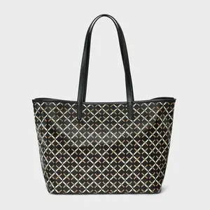 Coated Canvas Tote Bag - A New Day Black