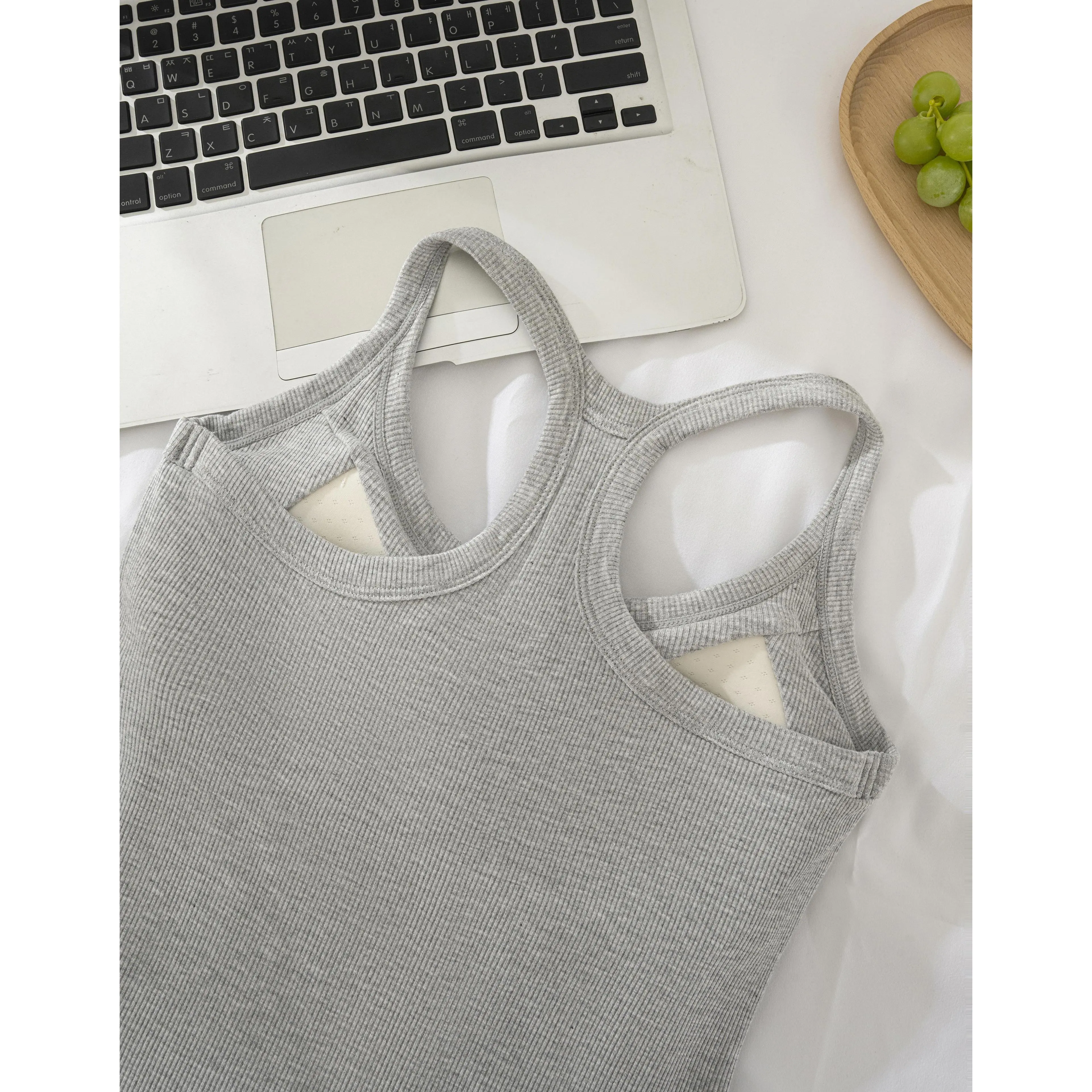 Women's Ribbed Built-in Bra Tank Top | Racerback Cropped Camisole with Removable Pads | Wireless Supportive Workout Yoga Top | Stretchy Athletic Basics Bodyshaper Sleeveless Tee | Comfortable Summer Essential Bra Cami for Everyday Wear Multi-Color