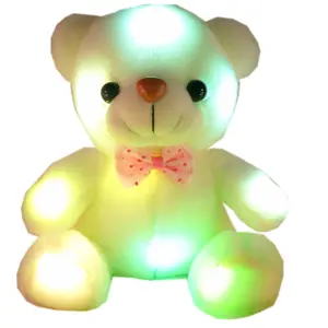 teddybear stuffed animals Luminous Creative Light Up LED Teddy Bear Plush Toy Pink Glowing Teddy Bear for Kids Enchanting Lighting Nighttime Safety