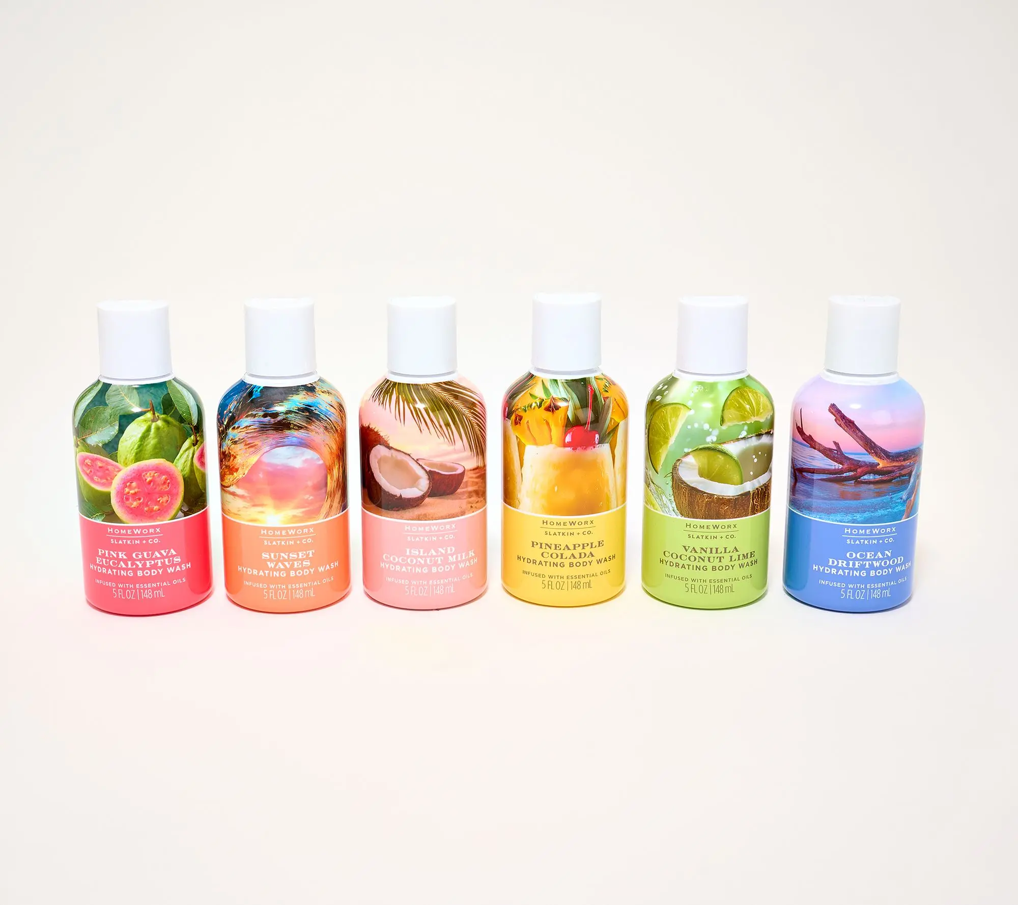 Homeworx by Slatkin & Co. 6pc Tropical Tides Body Wash Collection