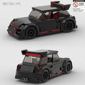 Cute Devil Racing Car Model Building Sets, 155 Pieces, Building Blocks Model, Model Car Kit, Speed Champion Fan Collection, Birthday Gift, Christmas Present