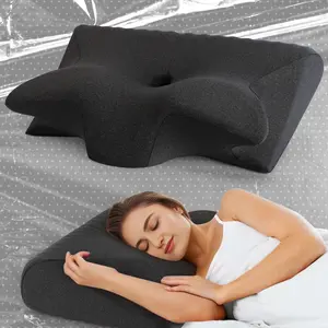 memory foam pillow, sleep pillow, neck pillow, Supportive Memory Foam, deal for side sleepers. Perfect for summer, it makes a great gift for birthdays, Christmas and Halloween. This sleek bed pillow offers ultimate comfort—soft