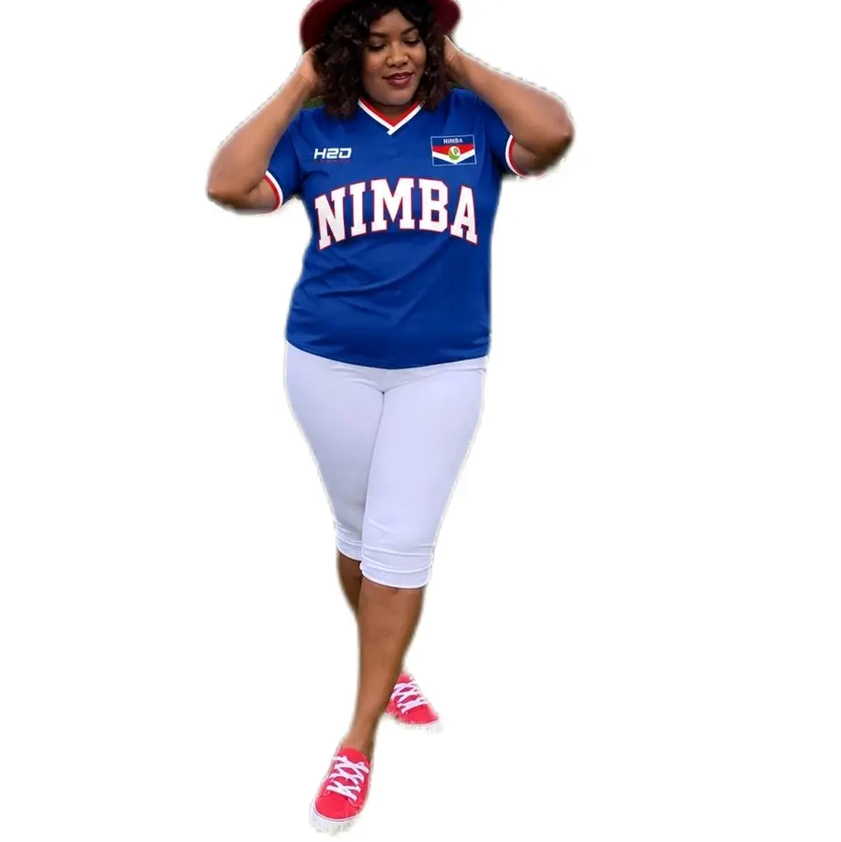 Nimba County plain blue Premium fan Jersey