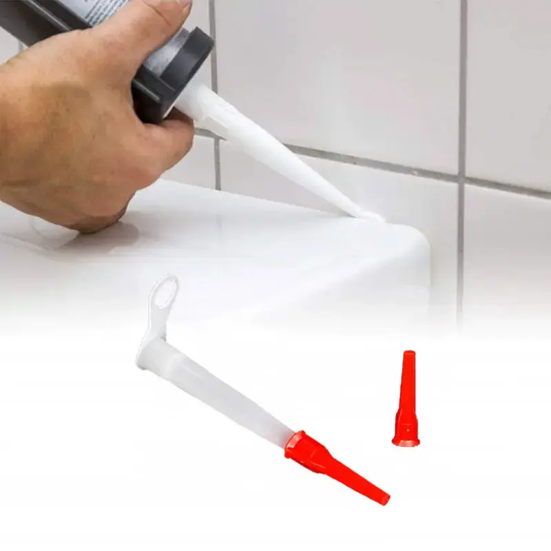 10Sets Caulk Extension Nozzle Caulk Saving Cap Sealer Saver Caulking Nozzle Tip Caulk Gun Replacement Applicator Extension Tool Supplies