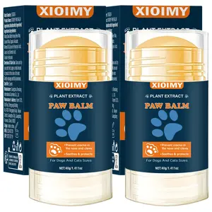 Plant Extract Pet Paw Balm, 2 Counts/set Portable Moisturizing Foot Care Cream, Pet Foot Care Product for Dogs & Cats