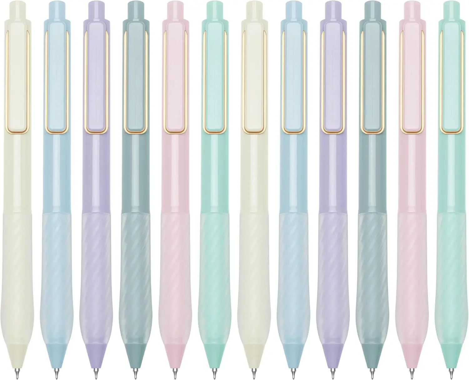 Gel Pens Black Ink Fine Point 0.5mm Retractable Cute Pen for Smooth Writing School Office Supplies ( 12-count)