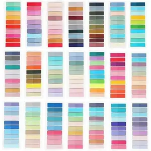 4200 Pcs Colorful Rectangular Small Size Adhesive Tabs - Transparent Removable Dividers for Book Reading Stickers, Page Markers, Spiral Notebooks, Office Annotation Supplies
