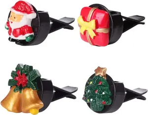 Festive Car Christmas Decorations Car Interior Decoration, Charm Auto Accessories Air Vent Clip