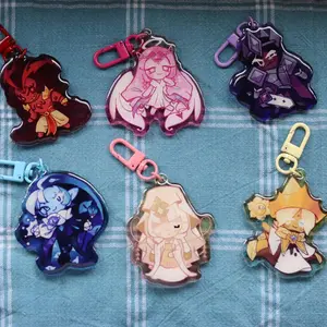 CRK Beast and Ancients Acrylic Keychains, Cookie Run Kingdom Keyring - Cute Acrylic Cartoon Keychain, Funny Meme Character Charm for Keys, Bags, Backpack, Durable Gift for Fans & Collectors